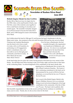 Newsletter of Rushen Silver Band June 2015