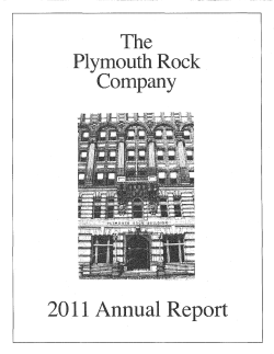 20 11 Annual Report - Plymouth Rock Assurance
