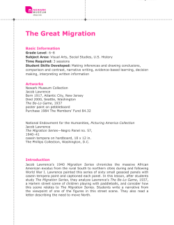 The Great Migration - Newark Museum Learning Center