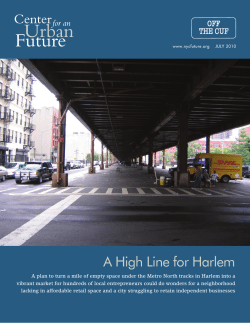 A High Line for Harlem - Center for an Urban Future