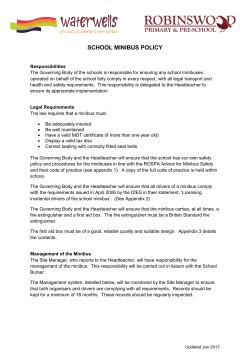 school minibus policy - Waterwells Primary Academy