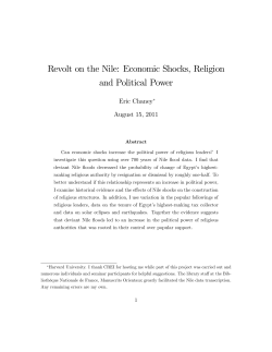 Revolt on the Nile: Economic Shocks, Religion and Political Power
