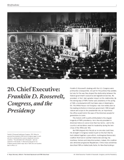 20. Chief Executive: Franklin D. Roosevelt