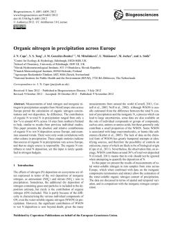 Organic nitrogen in precipitation across Europe