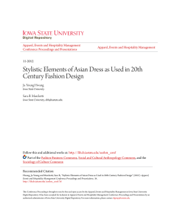 Stylistic Elements of Asian Dress as Used in 20th Century Fashion