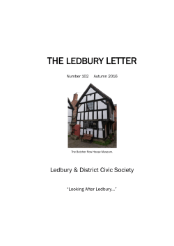 The Ledbury Letter edition 102 from Autumn 2016