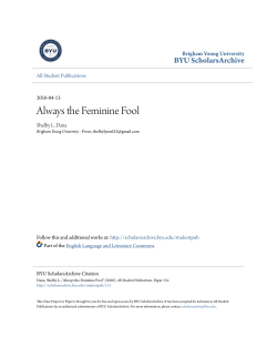 Always the Feminine Fool - BYU ScholarsArchive