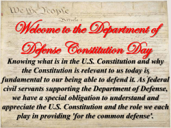 Knowing what is in the US Constitution and why the