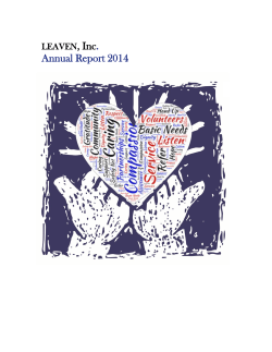 2014 Annual Report - LEAVEN Fox Cities