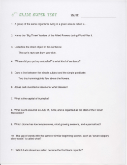 Phil`s 4th Grade Super Test
