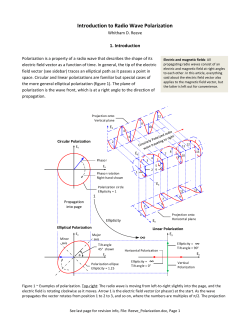 Introduction to Radio Wave Polarization