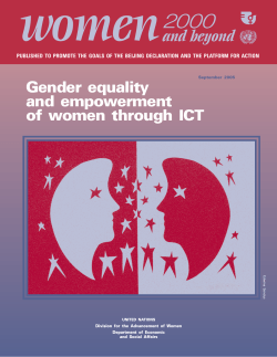 Gender equality and empowerment of women through ICT