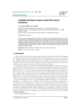 Colloidal particles in liquid crystal films and at interfaces