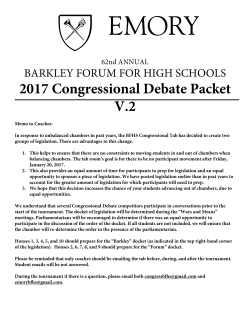 the 2017 Congressional Debate Packet