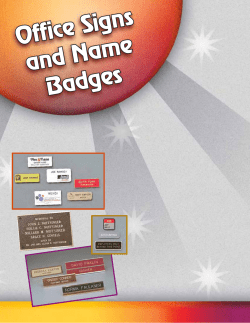Office Signs and Name Badges