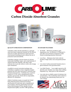 Carbon DioxideAbsorbent Granules - Allied Healthcare Products, Inc.