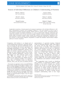 Sources of Individual Differences in Children`s Understanding of