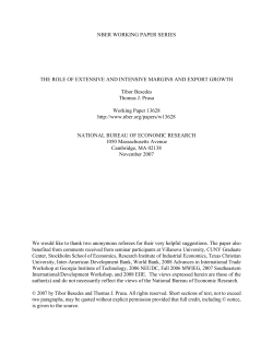 The Role of Extensive and Intensive Margins and Export