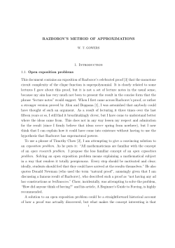 Razborov`s method of approximation