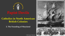 The Founding of Maryland - St. Mary Catholic Church :: League City