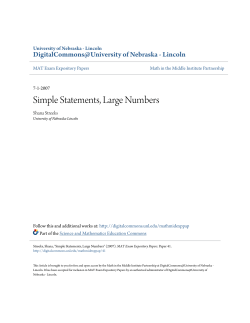 Simple Statements, Large Numbers