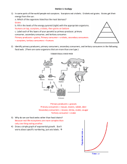 Station 1: Ecology 1) In some parts of the world