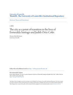 The city as a point of transition in the lives of Esmeralda