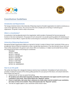 Constitution Guidelines