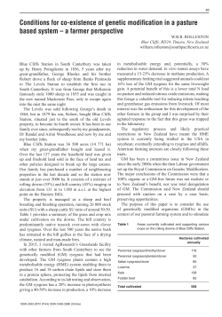 Conditions for co-existence of genetic modification in a pasture