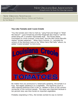 Creole Tomato - New Orleans Bar Association