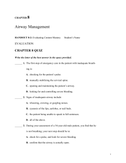 Airway Management - Bakersfield College