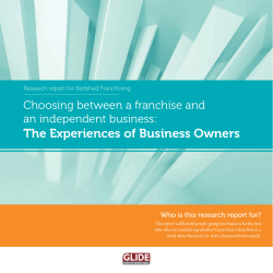 The Experiences of Business Owners