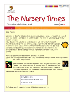 May 2013 - Raffles International School