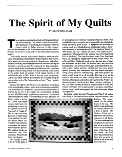 The Spirit of My Quilts - Canadian Woman Studies