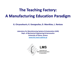 The Teaching Factory: A Manufacturing Education Paradigm