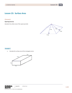 Lesson 23: Surface Area