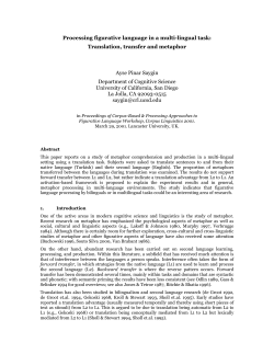 Processing figurative language in a multi-lingual