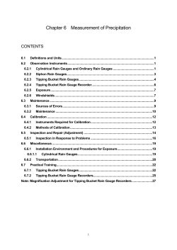 Chapter 6 Measurement of Precipitation