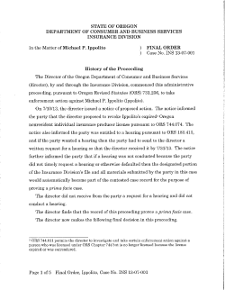 Final - Department of Consumer and Business Services