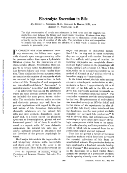 Electrolyte Excretion in Bile