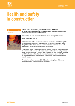 Health and safety in construction HSG150