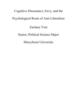Cognitive Dissonance, Envy, and the Psychological Roots of Anti
