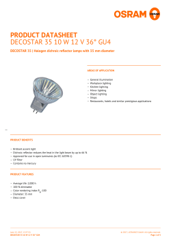 DECOSTAR 35 10 W 12 V 36&deg; GU4