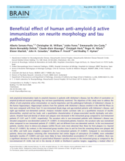 Beneficial effect of human anti-amyloid-b active immunization