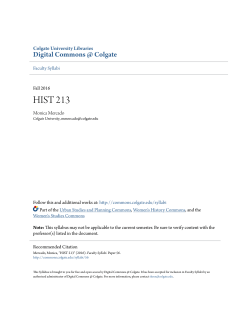 HIST 213 - Digital Commons @ Colgate