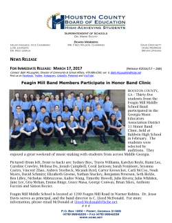 Feagin Mill Band Members Participate in Honor Band Clinic