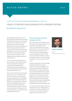 Chile: Turning Challenges into Opportunities