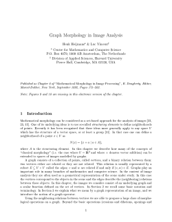 Graph Morphology in Image Analysis 1 Introduction - Vincent