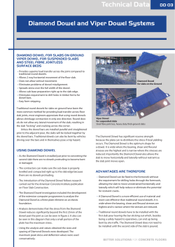 Technical Download: Diamond Dowel and Viper Dowel System