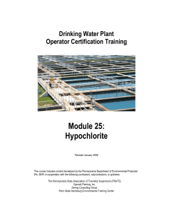 Module 25: Hypochlorite